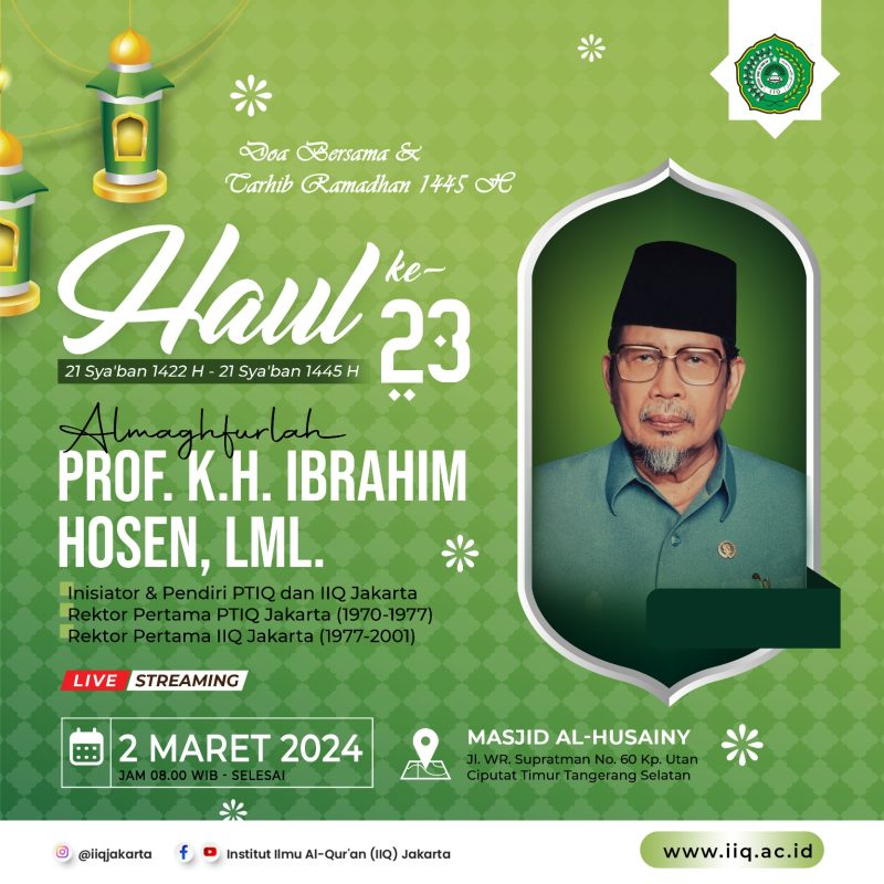 Haul ke-23 Prof. KH. Ibrahim Hosen,LML